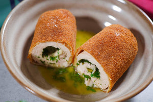 Fried MagicalButter Chicken Kiev with Garlic Butter