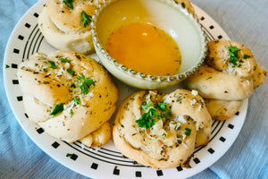 Homemade Garlic Knots with Infused Italian Herb Butter
