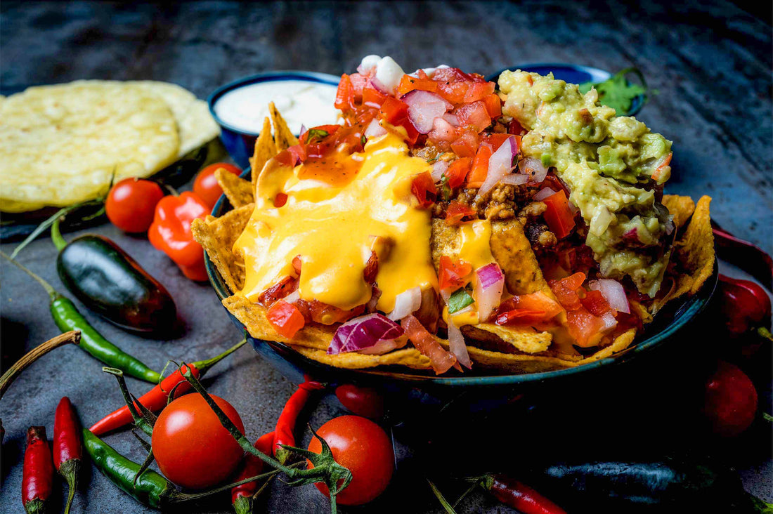 Loaded Nachos with Cheese Sauce