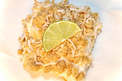 Toasted Coconut Lime Cheesecake Bars