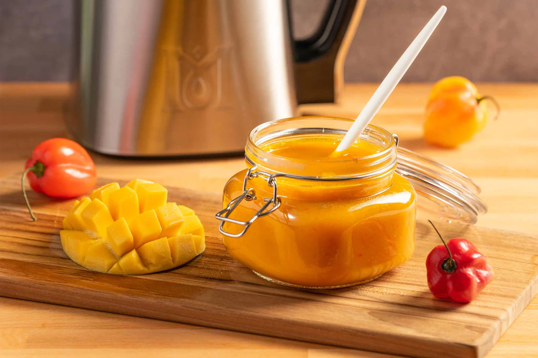 Mango Habanero BBQ Rib Sauce Made with the MagicalButter Machine
