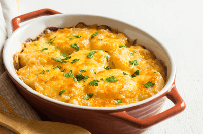 Cheesy Hasselback Potatoes Gratin