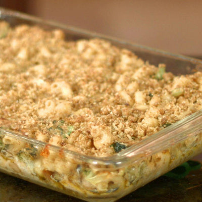 Pâtes au poulet, brocoli et fromage