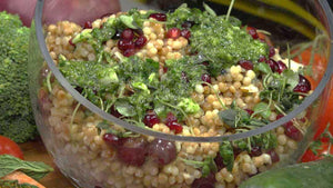 Couscous with Matcha Infused Mint Vinaigrette