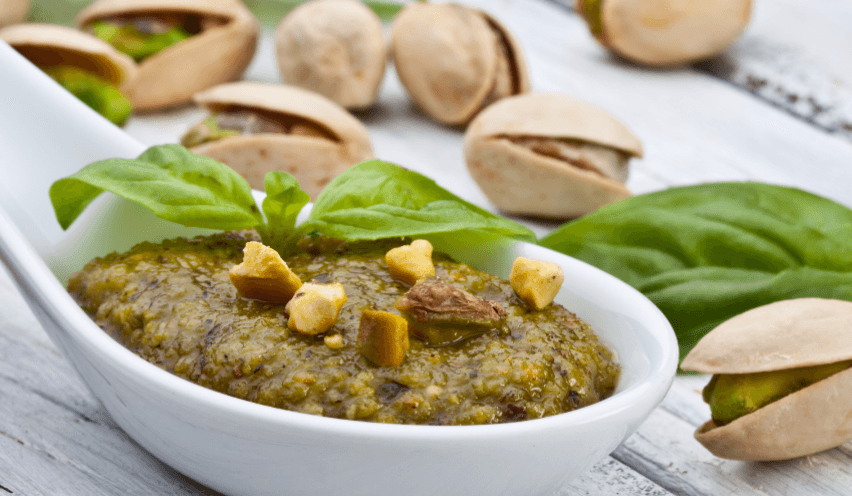 Creamy Pistachio and Basil Pesto Sauce