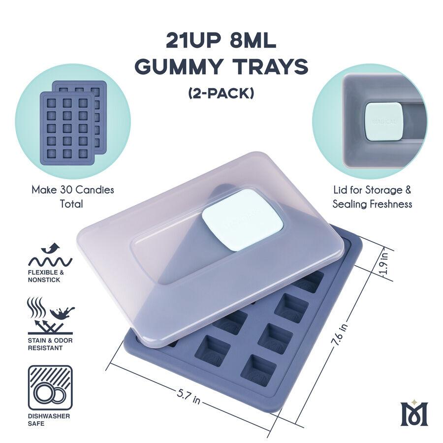 Magical 21UP Square Gummy Molds 8mL (2 Pack)